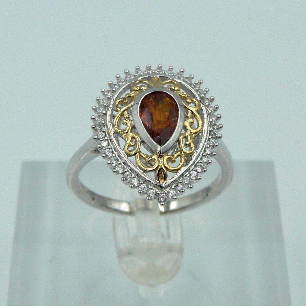 Sz 9 Genuine Natural Tanzania Tangerine Kyanite Ring